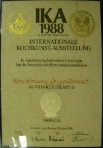 IKA 1998  16-20.10.1998 Frankurt am Main INTERNATIONALE KOCHKUNST-AUSSTELLUNG