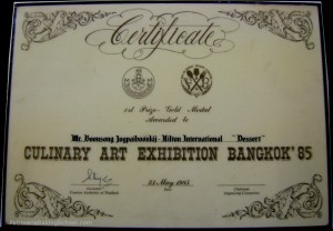 YOUNGPAIBOONKIT 1ST PRIZE - GOLD MEDAL AWARED TO CERTIFCATE